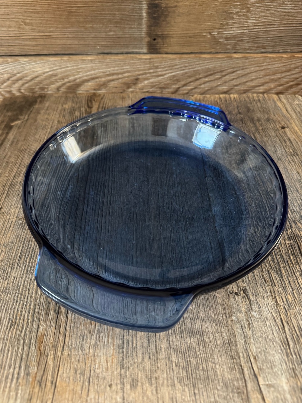 Vintage Anchor Hocking cobalt blue glass pie dish